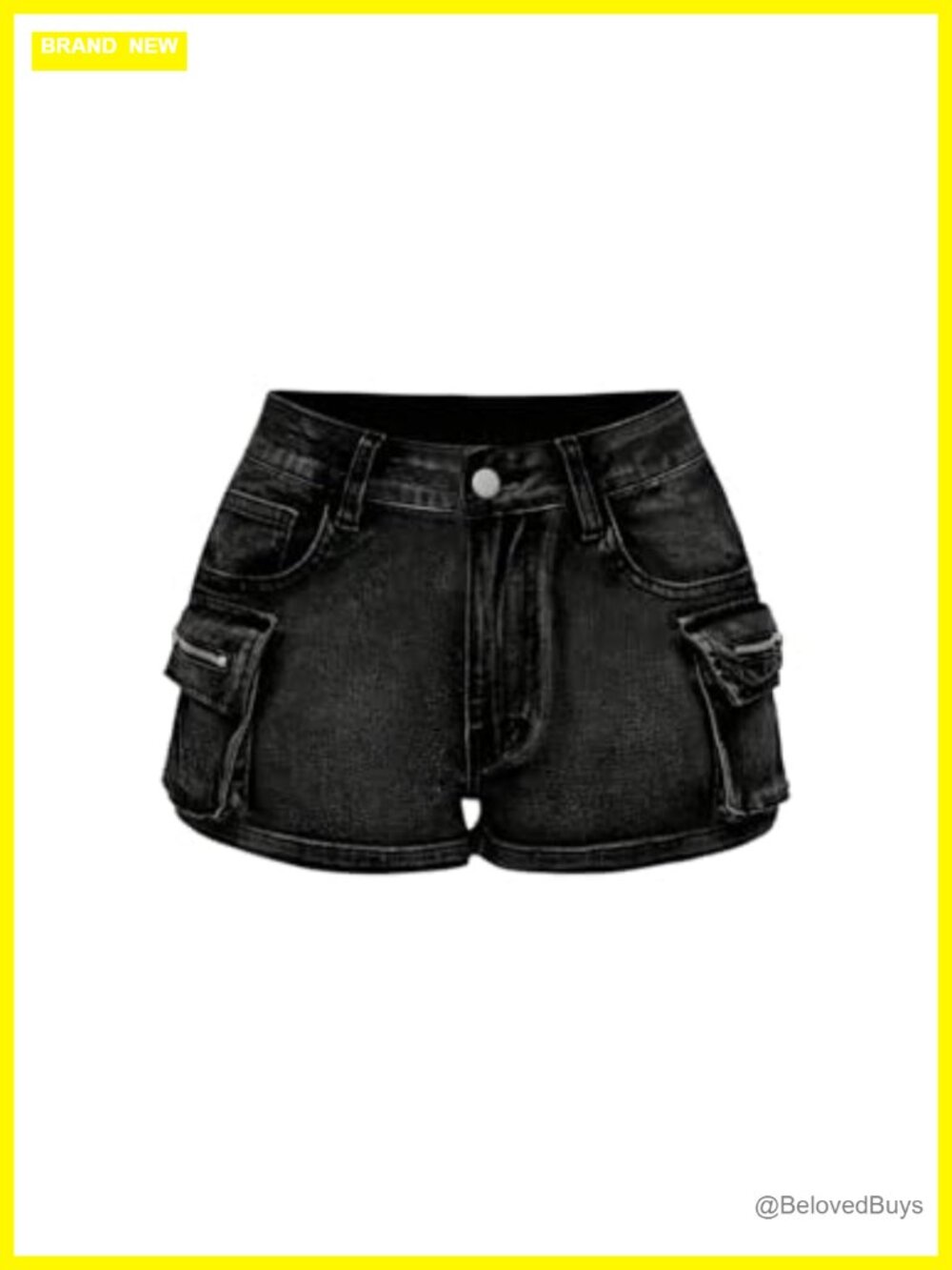 WDIRARA Low Rise Mini Jean Shorts Y2k Cargo Denim Grunge Streetwear